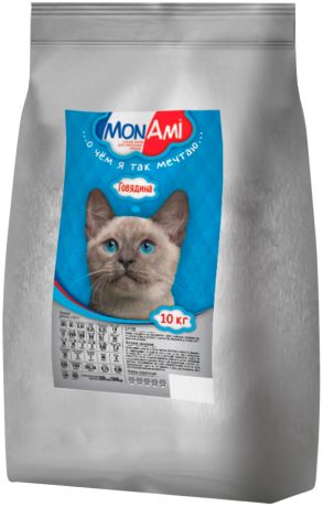 Mon Ami для взрослых кошек с говядиной (10 кг)