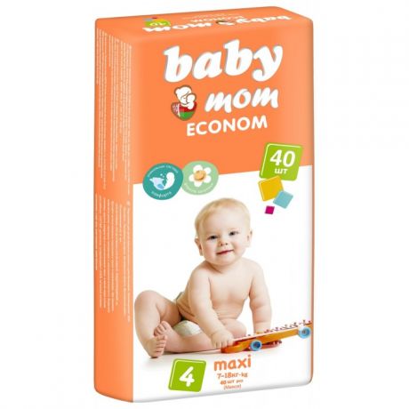 Подгузники Baby Mom Подгузники Econom maxi (7-18 кг) 40 шт.