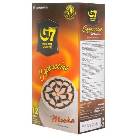 Растворимый кофе Trung Nguyen G7 Cappuccino Mocha, в стиках (12 шт.)