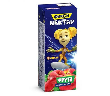 Соки и напитки Маленькое счастье Нектар Фрути Фиксики Яблоко-Персик с 5 мес., 200 г