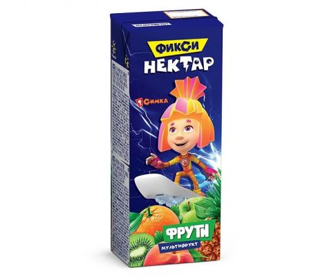 Соки и напитки Маленькое счастье Нектар Фрути Фиксики Мультифрукт с 8 мес., 200 г