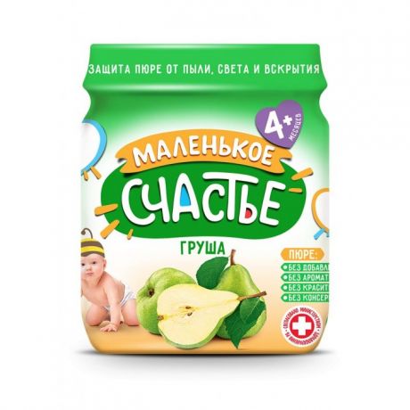 Пюре Маленькое счастье Пюре Груша с 4 мес., 90 г
