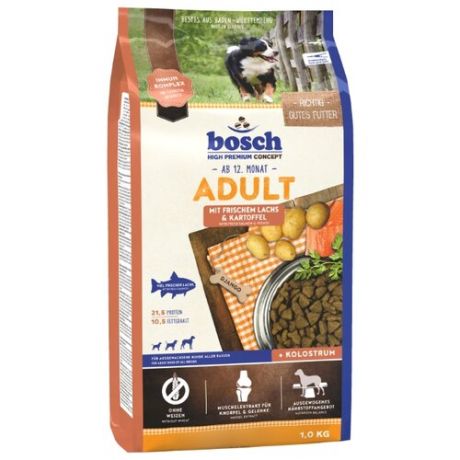 Сухой корм для собак Bosch Adult лосось с картофелем 1 кг