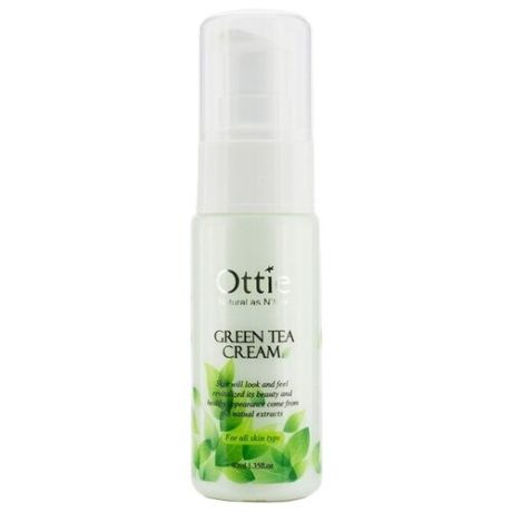 Ottie крем для лица с зеленым чаем Green Tea Cream, 40 мл