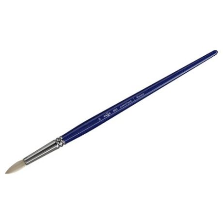 Кисть ГАММА Манеж синтетика №16, круглая, длинная ручка синий