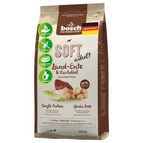 Сухой корм для собак Bosch Soft утка с картофелем 1 кг