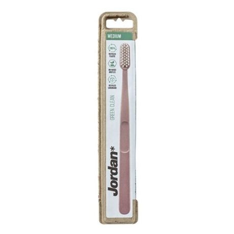 Зубная щетка Jordan Green clean, средняя, розовый