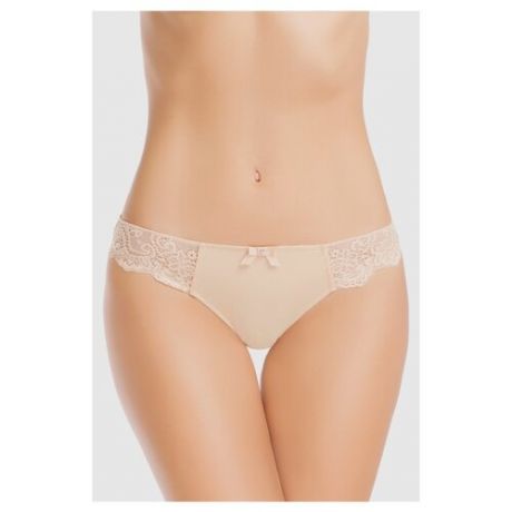 Vis-a-Vis Трусы бикини низкой посадки Delicate с кружевом, размер L, beige