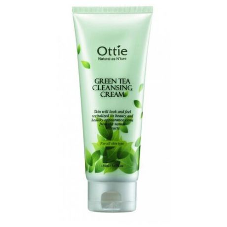 Ottie очищающий крем с экстрактом зеленого чая Green Tea, 150 мл