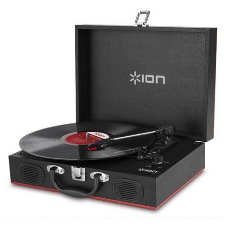 Виниловый проигрыватель Ion Vinyl Transport черный/красный