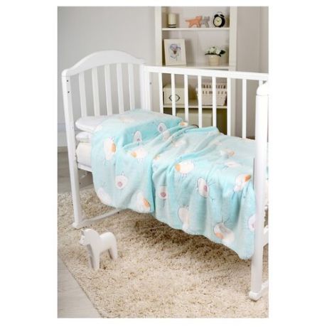 Покрывало Baby Nice Velsoft 3D Птичка 100х150, птичка/бирюзовый
