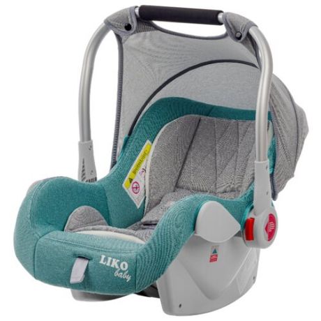 Автокресло-переноска группа 0+ (до 13 кг) Liko Baby CRIB LB-321, мятный