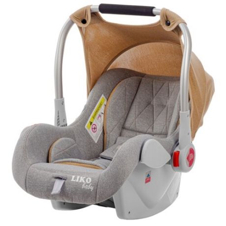 Автокресло-переноска группа 0+ (до 13 кг) Liko Baby CRIB LB-321, серый