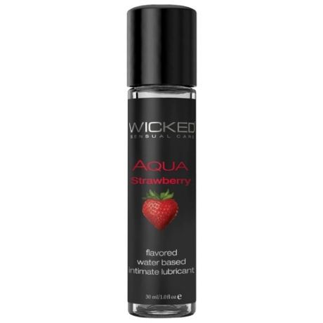 Гель-смазка Wicked AQUA Strawberry 30 мл флакон