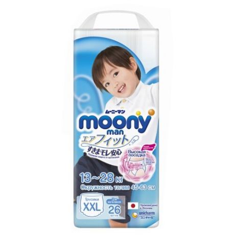 Moony трусики Man для мальчиков New XXL (13-28 кг) 26 шт.