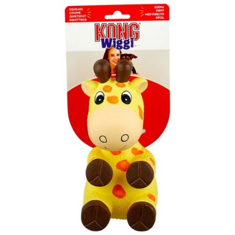 Игрушка для собак KONG Wiggi Жираф большой (TLB12E) желтый