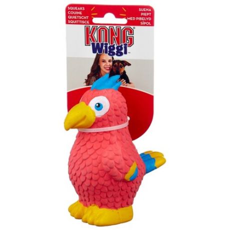 Игрушка для собак KONG Wiggi Попугай малый (TLB33E) красный