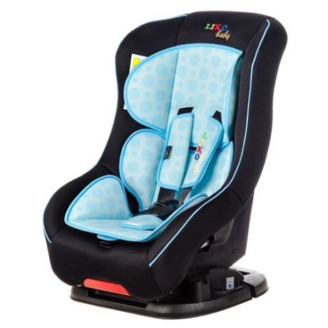 Автокресло группа 1 (9-18 кг) Liko Baby LB-302, черный/голубой