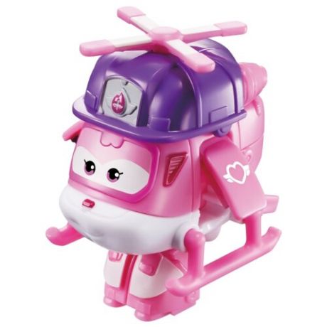 Трансформер Auldey SUPER WINGS Диззи Мини (команда Строителей) розовый/фиолетовый