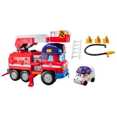 Набор машин Auldey Super Wings Rescue Riders Спарки и трансформер Зоуи (EU730824) красный/белый