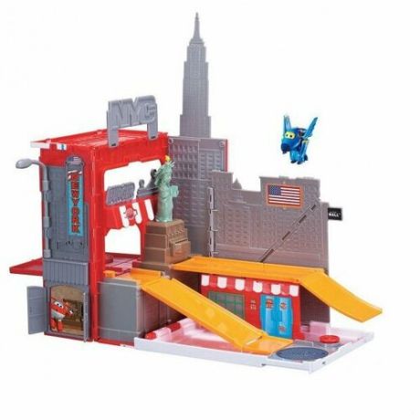 Auldey Игровой набор Super Wings Джером в Нью-Йорке YW710820 красный/серый/оранжевый