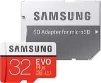 Карта памяти Samsung microSDHC Class 10 EVO+ V2 32Gb+SD adapter (MB-MC32GARU)