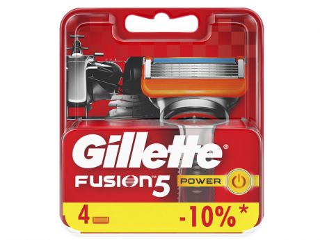 Сменные кассеты Gillette Fusion5 Power Red 4шт 7702018877591