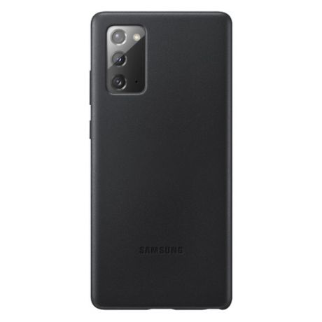Чехол (клип-кейс) SAMSUNG Leather Cover, для Samsung Galaxy Note 20, черный [ef-vn980lbegru]