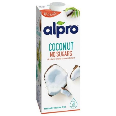 Кокосовый напиток alpro без содержания сахара 1.2%, 1 л