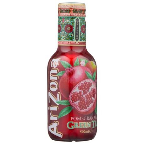 Чай AriZona Pomegranate Green Tea with Natural flavors, ПЭТ, 0.5 л