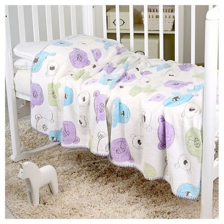Покрывало Baby Nice Velsoft 3D Мишки 150х200 см, разноцветные мишки