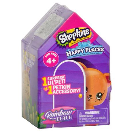 Фигурки Moose Happy Places Rainbow Beach Surprise Pet Pack Маленький питомец
