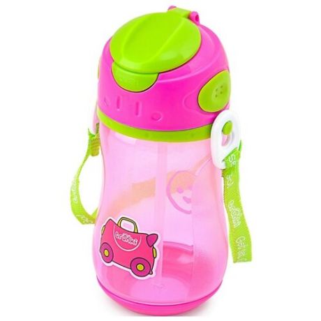 Поильник с трубочкой Trunki Trixie, 400 мл розовый