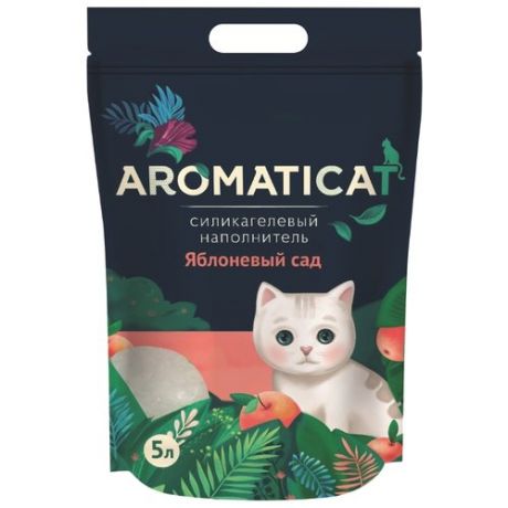 Впитывающий наполнитель AromatiCat Силикагелевый Яблоневый сад 5 л