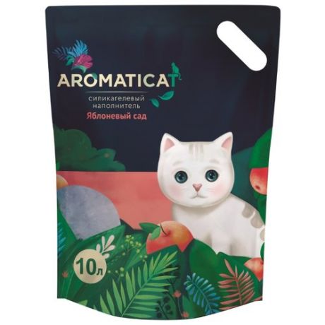 Впитывающий наполнитель AromatiCat Силикагелевый Яблоневый сад 10 л