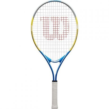 Ракетка для большого тенниса Wilson US OPEN 25, WRT20330U, для 9-10 лет, желто-сине-черный