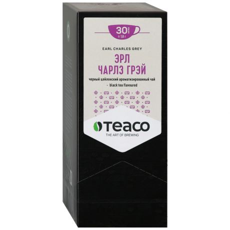 Чай Teaco Эрл Чарлз Грэй черный 30 пакетиков по 1.8 г