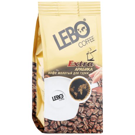 Кофе Lebo Extra средняя обжарка молотый для турки 75 г