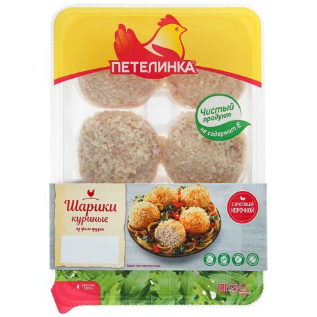 Шарики из мяса цыпленка-бройлера Петелинка охлажденные 500 г
