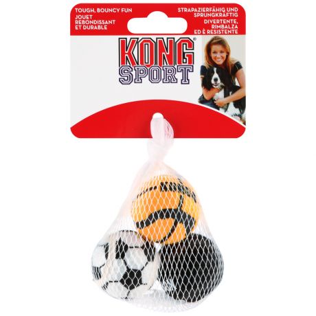 Игрушка KONG Air Sport Теннисный мяч для собак 4 см 3 штуки
