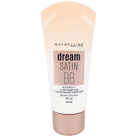 BB-крем Maybelline Dream Satin Мгновенное сияние 8 в 1 тон 02 светлый 30 мл