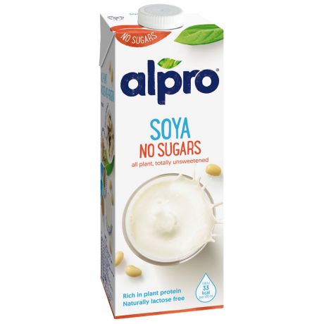 Напиток соевый Alpro без сахара обогащенный кальцием и витаминами 1 л