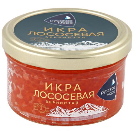 Икра Русское море зернистая лососевая соленая горбуши 160 г