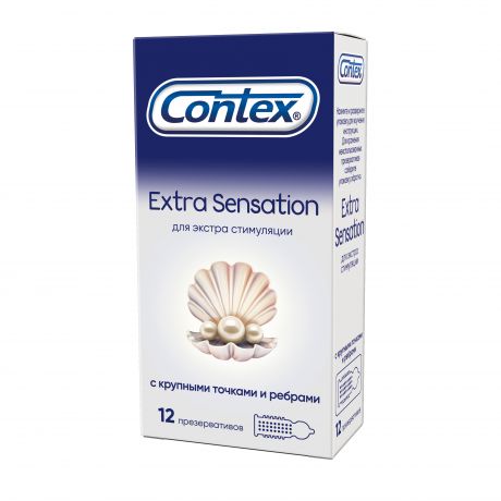 Контекс Презервативы №12 Extra Sensation с крупными точками и ребрами Contex