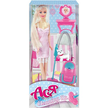 Toys Lab Кукла Toys Lab "Уборка" Ася, 28 см