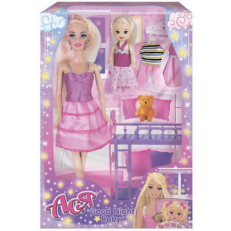 Toys Lab Набор кукол Toys Lab "Спокойной ночи, малышка" Ася, 28 см