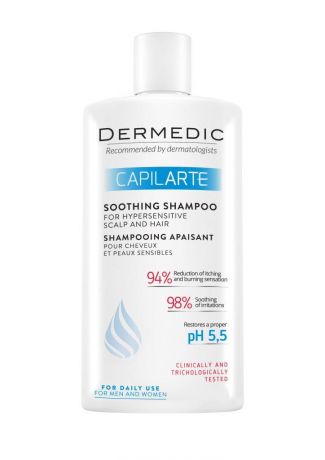 Dermedic Капиларте Успокаивающий шампунь для волос и чувствительной кожи головы 300 мл (Dermedic, Capilarte)