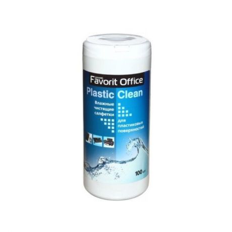 салфетки влажные для поверхностей FAVORIT OFFIC F230007 Plastic Clean 100шт