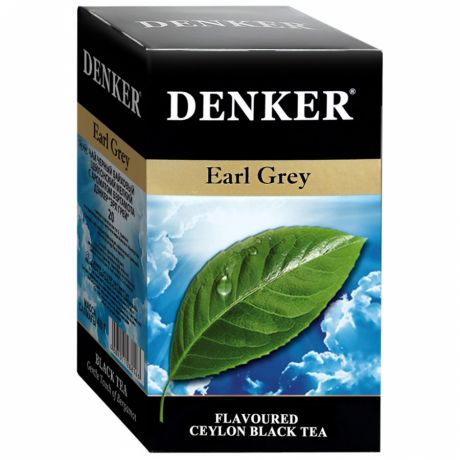 Denker Чай черный Denker Earl Grey с ароматом бергамота 20 пакетиков