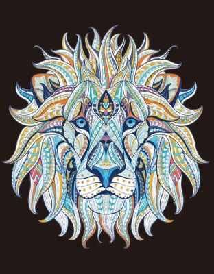 Набор для вышивания Цветной Алмазная вышивка lg213 «Этнический лев»
